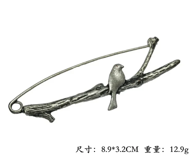 Creative Bird Pin Alloy Retro Branches Bamboo Brooch Simple Sweater Shawl Buckle Cardigan Hat Pin Women Men Accessories Jewelry - Image 18