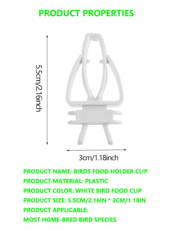 Cute Small Pet Bird Food Holder Parrot Fruits Vegetables Clip Cuttlefish Bone Feeder Device Clamp Bird Cage Accessories Oiseaux - Image 11