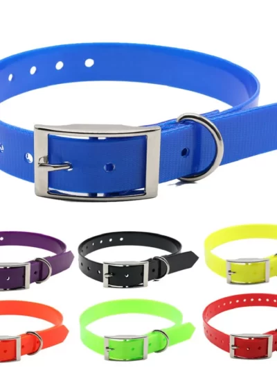 New Fashion Pet Dog Collar High Quality TPU + Nylon Waterproof Deodorant Resistant Dirt Easy Clean Collars 7 Colors Pet Supplies