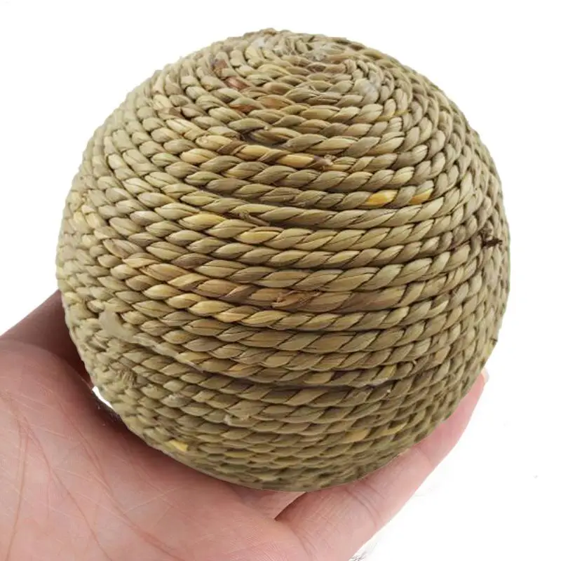 6cm Pet Chew Toy Natural Grass Ball For Rabbit Hamster Guinea Pig Tooth Cleaning Supplies Small Pet Toys Rabbit Accessories - Image 2
