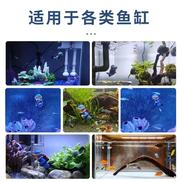Fish Tank Decorations Aquarium Accessories Floating Diver Aquarium Ornaments Small Floating Ball Aquarium Accessories - Image 4