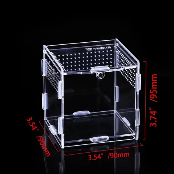 Reptile Habitat Terrarium Breeding Box Acrylic Transparent Insect Spider Lizard Scorpion Feeding Case Reptile Accessories - Image 8