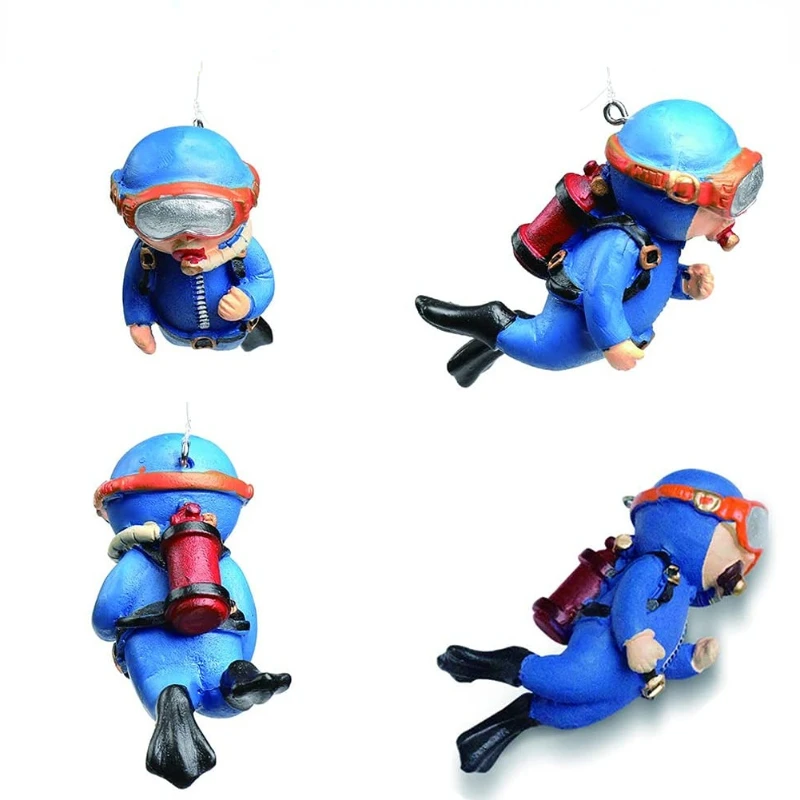 Kawaii Resin Frogman Aquarium Ornaments Interesting Floating Decoration Artificial Mini Diver Fish Tank Accessories - Image 12