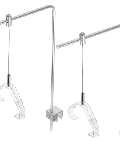 2pcs Fish Tank Light Bracket Aquarium Lamp Rack Aluminum Adjustable Height Rimless Tank Saltwater Freshwater Easy Install New