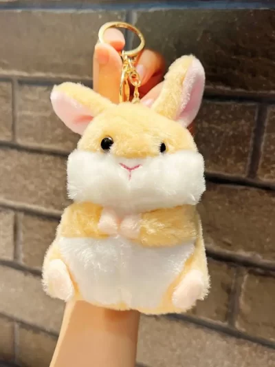 Doll Pendant Schoolbag Accessories Hamster Rabbit Plush Keyring Bunny Plush Keyring Rabbit Plush Keychain Animal Stuffed Toys
