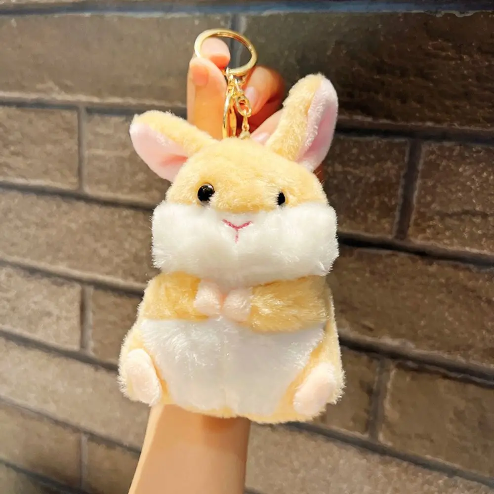 Doll Pendant Schoolbag Accessories Hamster Rabbit Plush Keyring Bunny Plush Keyring Rabbit Plush Keychain Animal Stuffed Toys