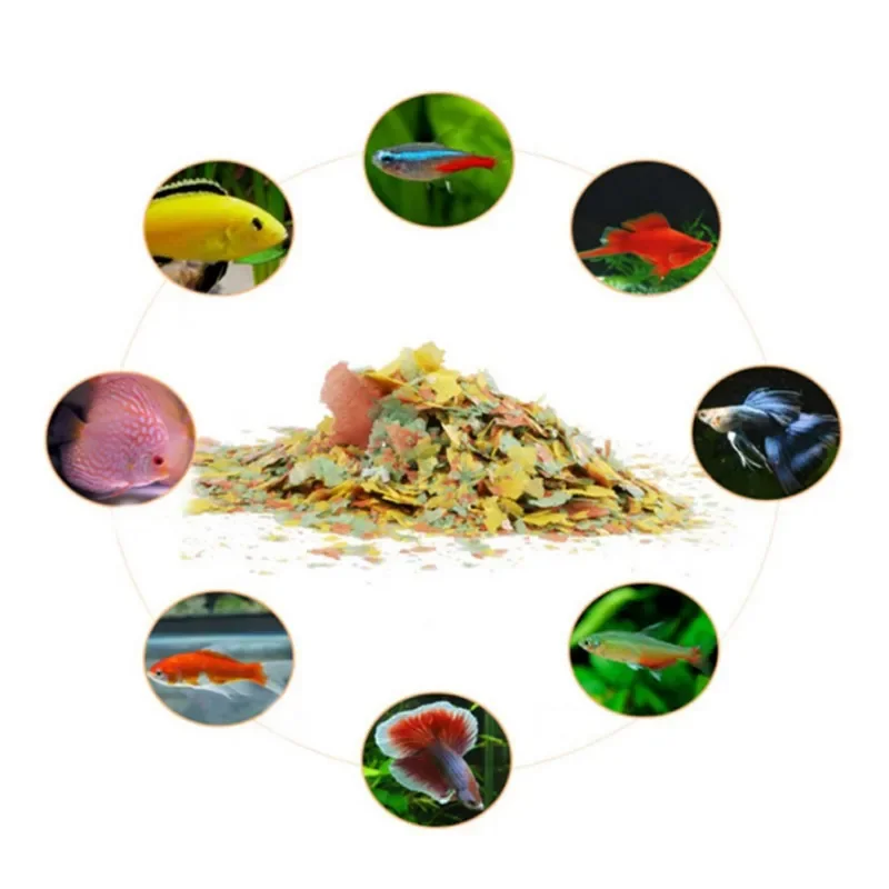 Fish Food Coloring and Brightening Feed High-nutrient Tropical Fish Growth Healthy Fish Food Flakes - Image 2