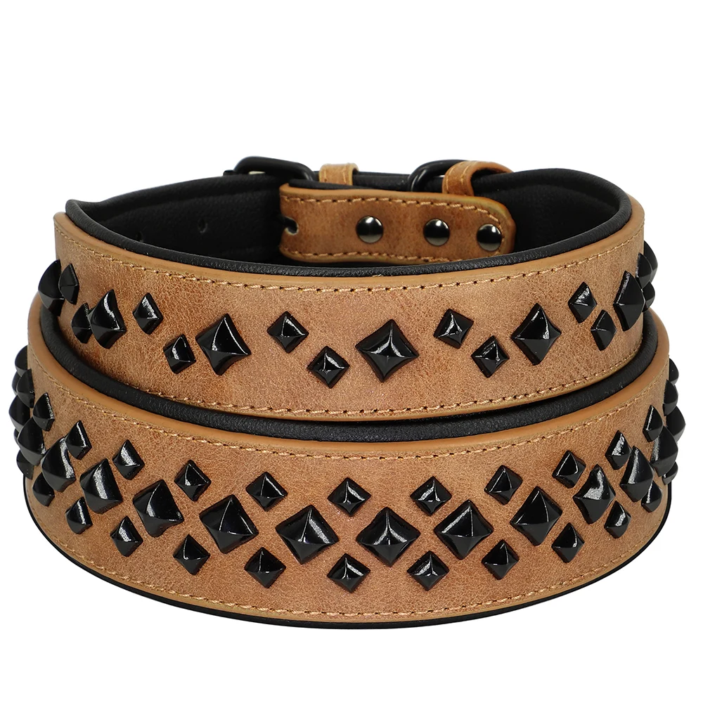 Dog Collar For Large Dogs Cool Spikes Studded Leather Pet Collars For German Shepherd Mastiff Rottweiler Bulldog Accessories - Image 3