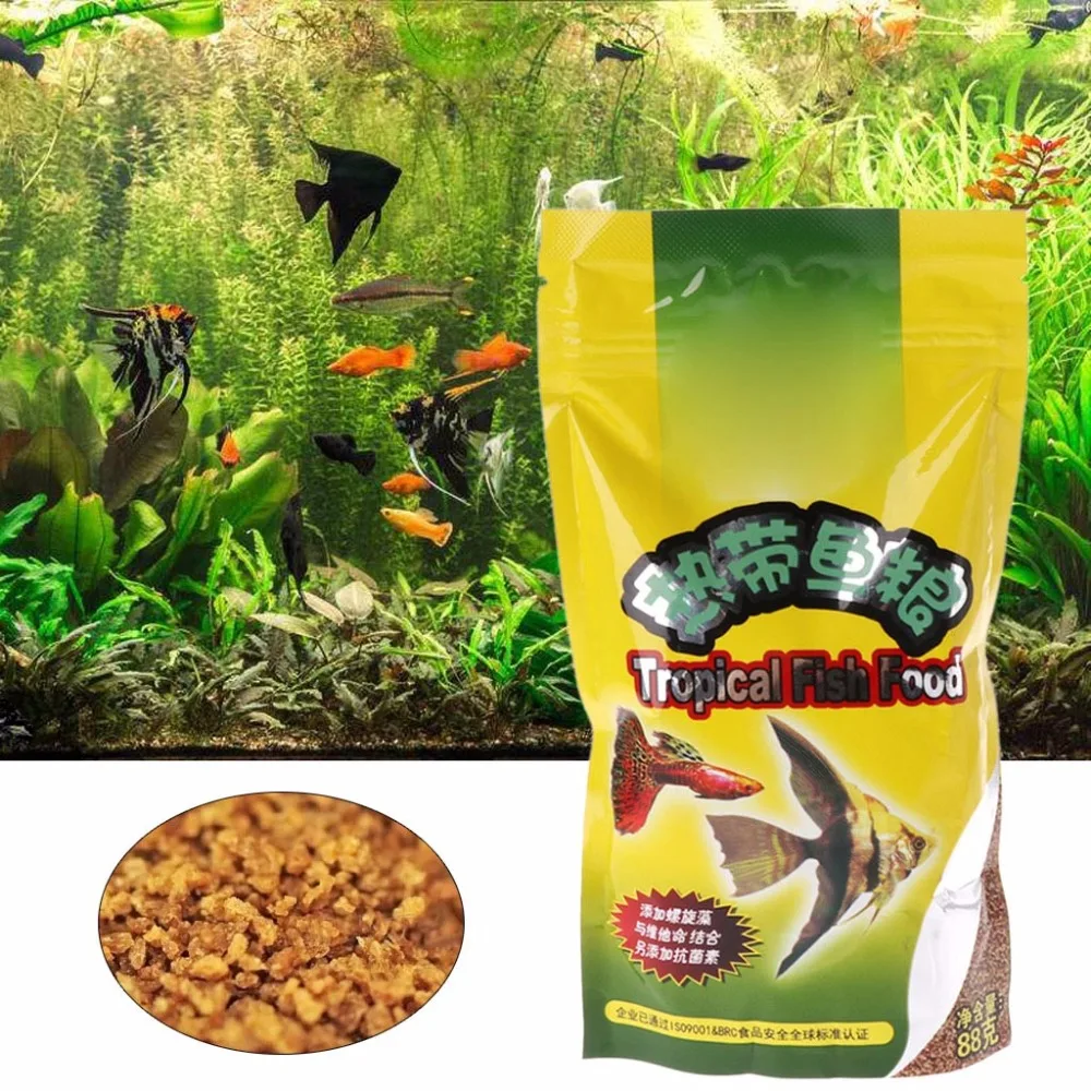 1Bag Aquarium Tank Tropical Fish Food Small Fish Feed Grain 98g Delicious Fish Food especially for guppy, lantern fish 2019 Hot - Image 8