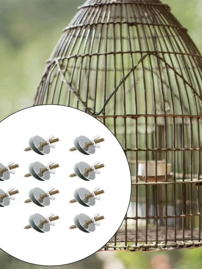 10 pcs Nut Screw Mount Kits Bird Cage Perch Screws Hamster Bird Screw Wing Kitspringboard Breeding Accessories Box Fixing Parrot