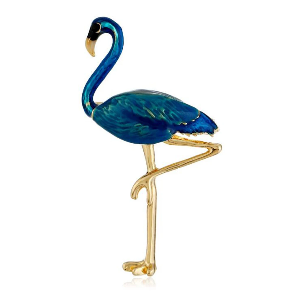Cute Enamel Flamingo Brooches Unisex Women and Men Brooch Pin Bird Animal Broches Fashion Dress Coat Accessories - Image 4