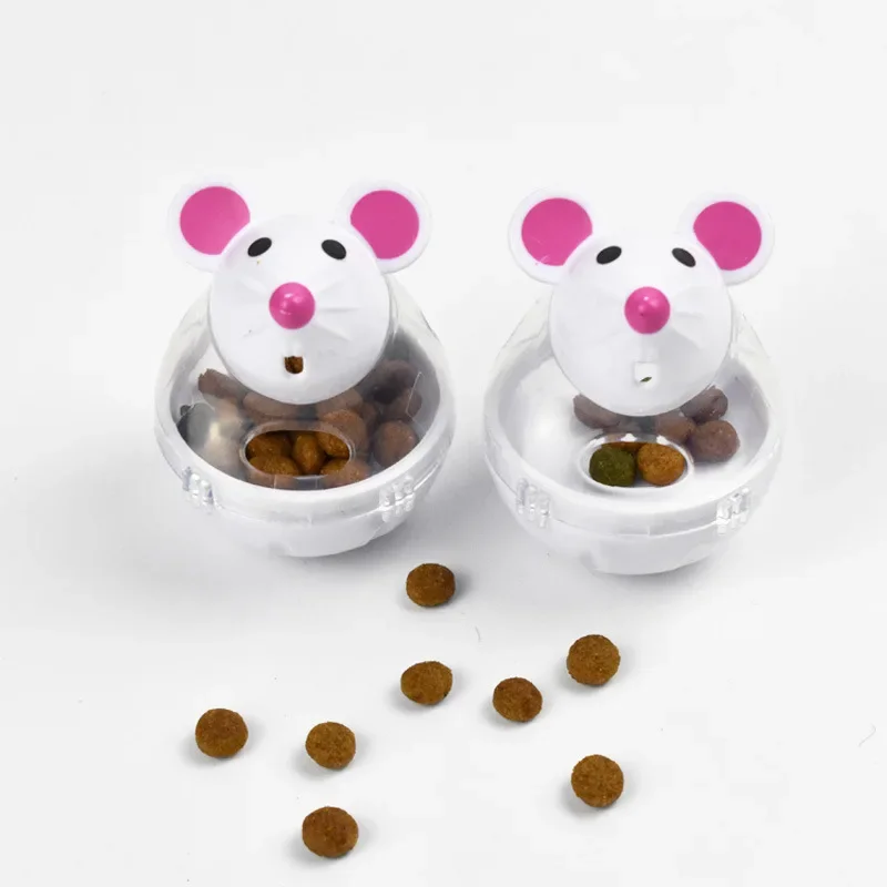 Cat Mice Food Tumbler Cat Food Toy Ball Interactive Cat Food Feeder Leak Food Interesting Plastic Cat Food Dispenser Treat Toy - Image 3