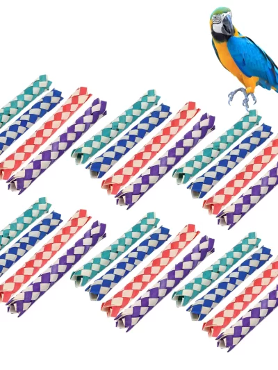 24Pcs Finger Traps Birds Parrots Chew  Chinese Bamboo Traps DIY  for Kids Parties s bird accessories