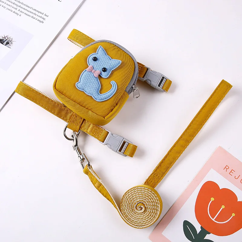 Fashion Cat Dog Harness and Leash Set for Cats Small Dogs Cartoon Print Pet Harnesses with Backpack Kitten Ropes Accessories - Image 17