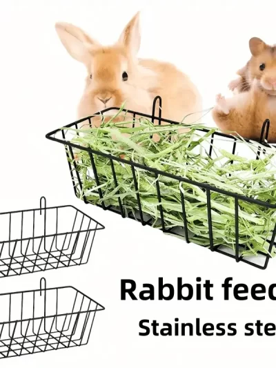 Rabbit Food Basket Grass Rack Rabbit Grass Frame Hay Feeder Rabbit Spring Grass Frame Grass Hay Bowl Rack Pet Food Container