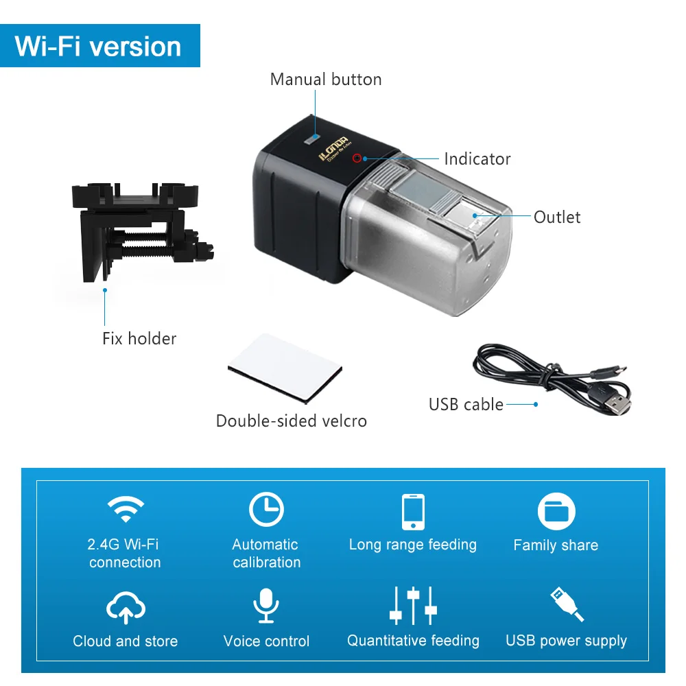 Fish Tank Accessories WIFI Smart Wireless Aquarium Fishing Feeders APP Remote Control Intelligent Automatic Feeder - Image 8