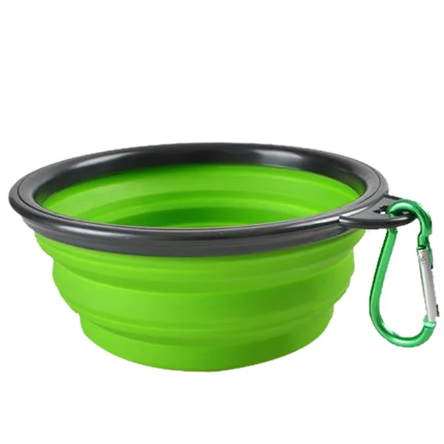 Collapsible Pet Silicone Dog Food Water Bowl Outdoor Camping Travel Portable Folding Pet Supplies Pet Bowl Dishes with Carabiner - Image 8