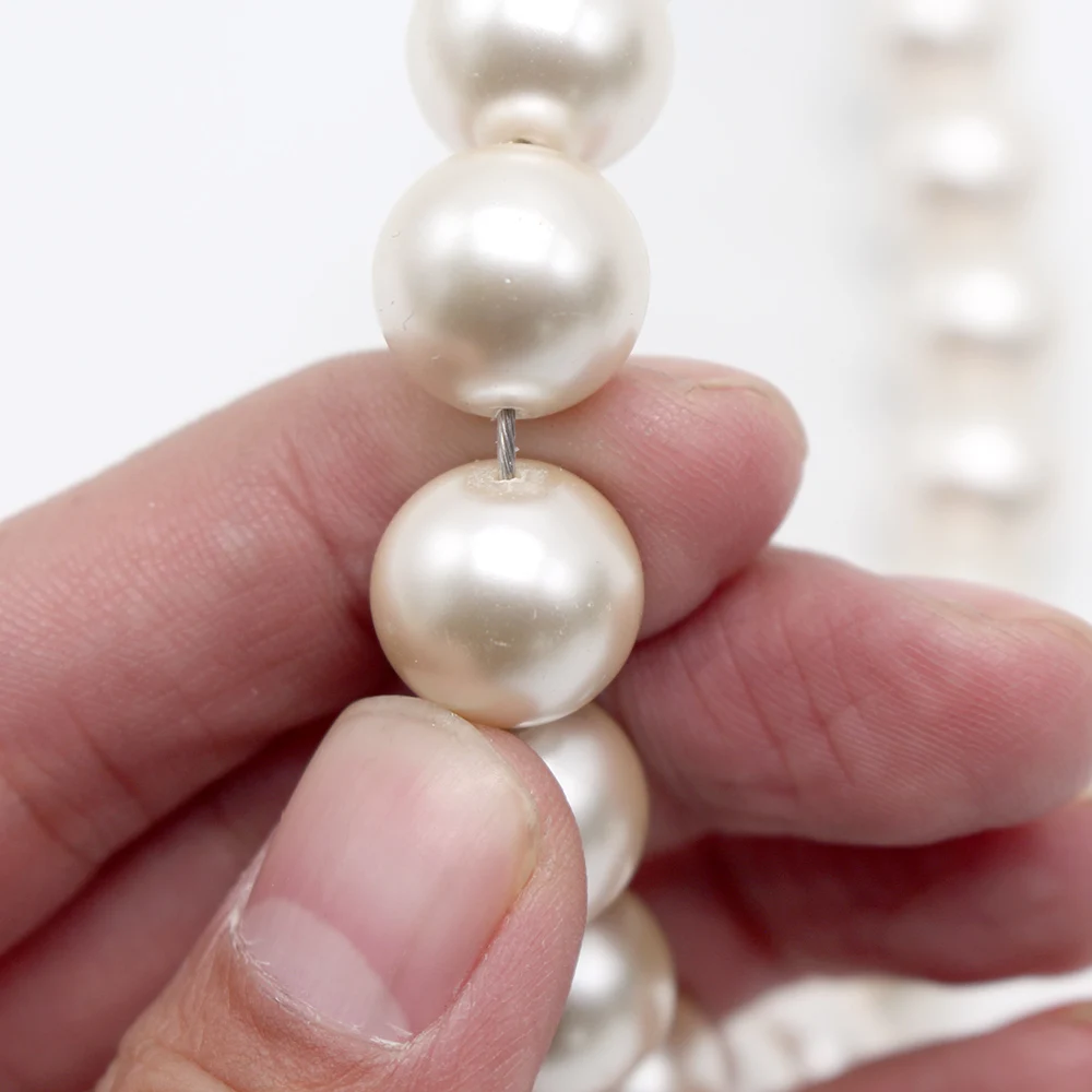 Dog Pearl Collars for Large Dogs Cats Pet Necklace Jewelry Chihuahua Yorkie Girl Clothing Dress Costume Accessories Wire Rope - Image 10