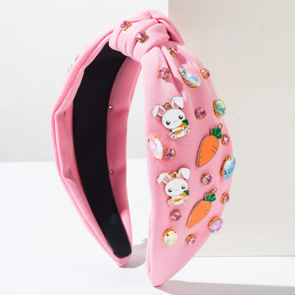 Hot-selling New Easter Diamond-encrusted Cute Sweet Rabbit Carrot Headband Element Holiday Hair Accessories - Image 7