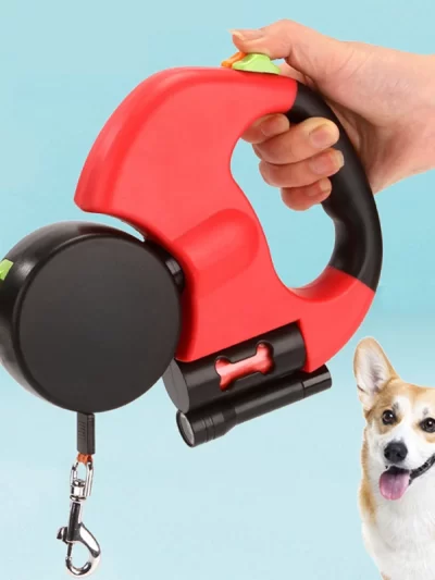 Double Automatic Puppy Dog Leash Retractable Pet Leashes for Small Medium Dogs French Bulldog Chihuahua Cat Rope mascotas Chain