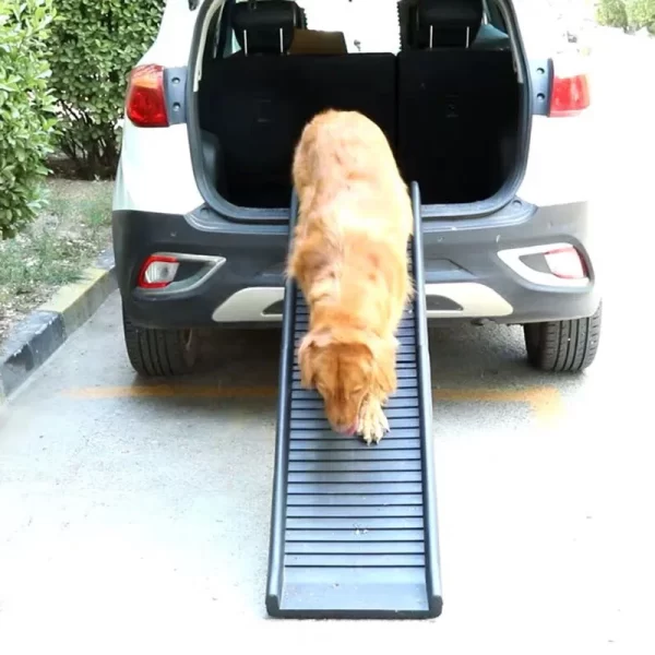 Folding Ladder for Pet, Large Dog Ramp, Car Stairs, Non-Slip Plastic Cat Climbing, Safety Ramps, High Beds, SUV Trucks - Image 3