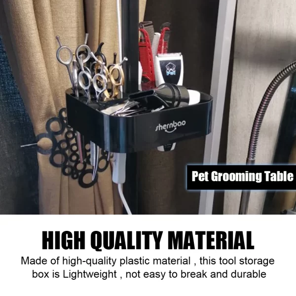 Dog Cat Supplies Table Scissors Dog Comb Boxes Plastic Storage Box On the bracket Pet Grooming Tools Brushes Organizer - Image 5