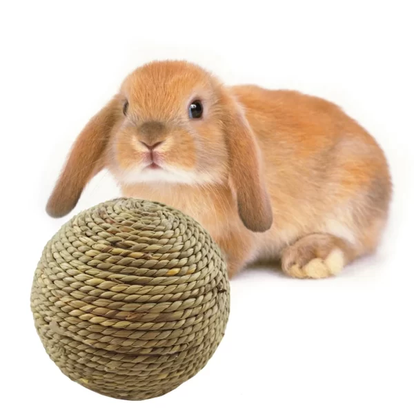 6cm Pet Chew Toy Rabbit Accessories Natural Grass Ball For Rabbit Hamster Guinea Pig For Tooth Cleaning Supplies Small Pet Toys - Image 8
