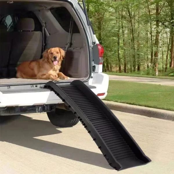 Folding Ladder for Pet, Large Dog Ramp, Car Stairs, Non-Slip Plastic Cat Climbing, Safety Ramps, High Beds, SUV Trucks - Image 2