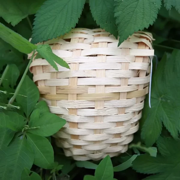Hand Made Natural Bamboo Bird Nest Bird House Parrot Finch Hideout Cage Toy Outdoor Hut Shelter Birds Supplies - Image 5