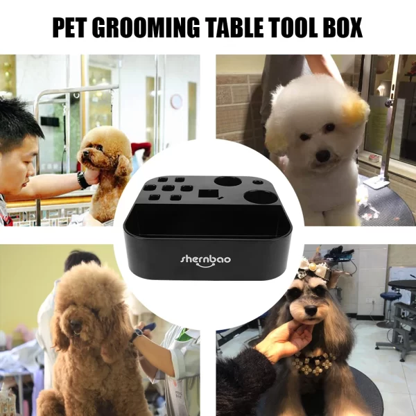 Dog Cat Supplies Table Scissors Dog Comb Boxes Plastic Storage Box On the bracket Pet Grooming Tools Brushes Organizer - Image 3