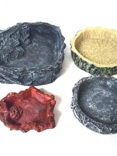 Crawler Pet Feeder Bowl Basin Resin Non-toxic Food Water Pot Reptile Turtle Tortoise Scorpion Lizard Crabs Pets Supplies