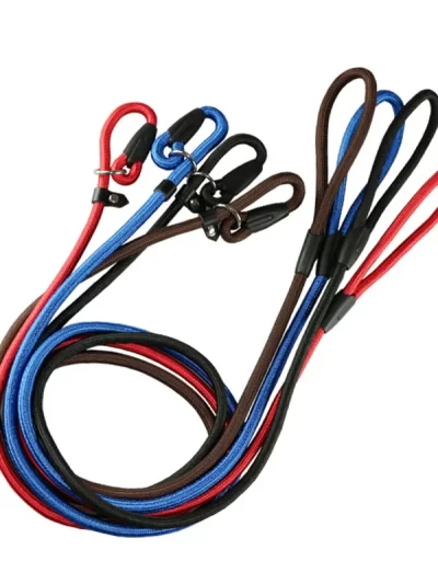 130cm Sturdy Nylon Pet Dog Round Rope Lead Adjustable Dog Collar Leash for Small Dogs Training Puppy P Chain Walking Pets Leads