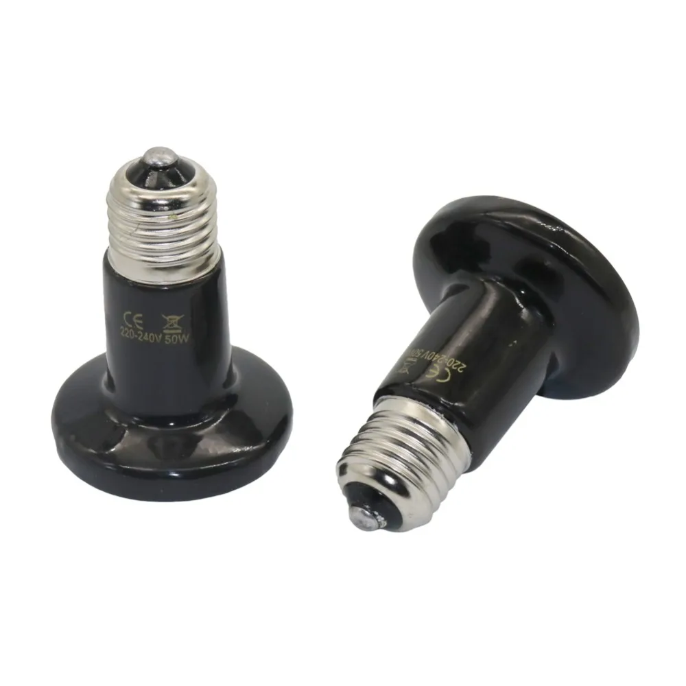 1 Pcs Reptile Pet No Light Far Infrared Ceramic Heating Lamp E27 Small Mini Heat Lamp 25W 50W 75W 100W - Image 4