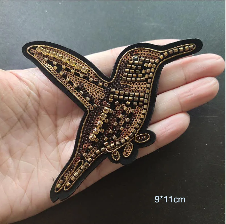 Fashion 3D Bird beaded patches for clothing cute Animal letter Rhinestone appliques Sequins parche DIY clothes accessories - Image 8