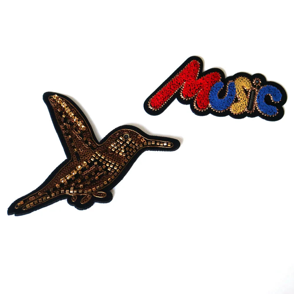 Fashion 3D Bird beaded patches for clothing cute Animal letter Rhinestone appliques Sequins parche DIY clothes accessories - Image 7