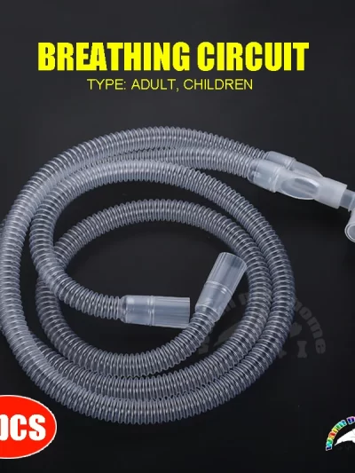 2pcs Anesthesia Breathing Circuit Corrugated Tube Anesthesia Ventilator Breathing Circuits Veterinary Equipment