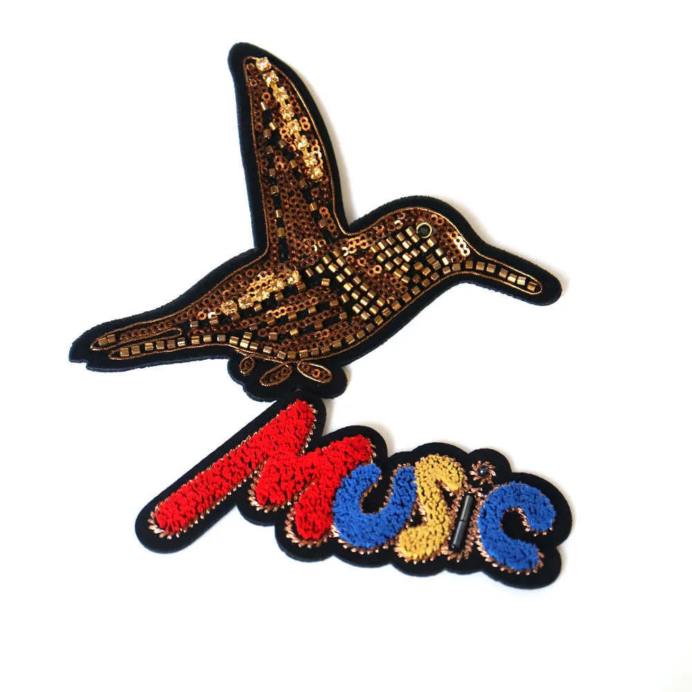 Fashion 3D Bird beaded patches for clothing cute Animal letter Rhinestone appliques Sequins parche DIY clothes accessories - Image 10