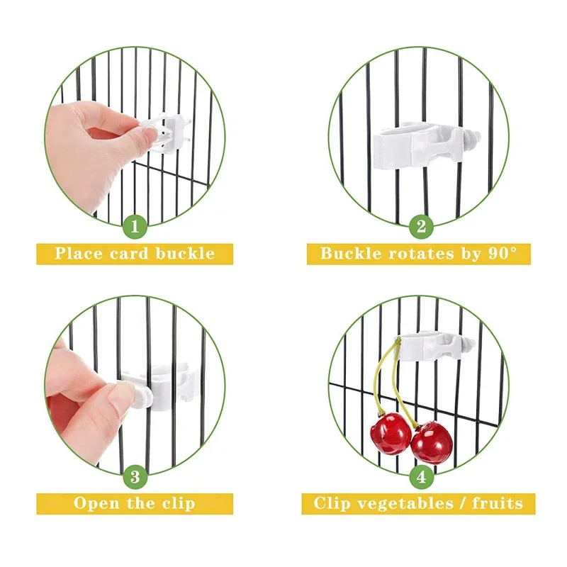 3/6pcs Birds Food Holder Pet Parrot Feeding Fruit Vegtable Clip Cuttlefish Bone Feeder Device Pin Clamp Bird Cage Accessories - Image 15
