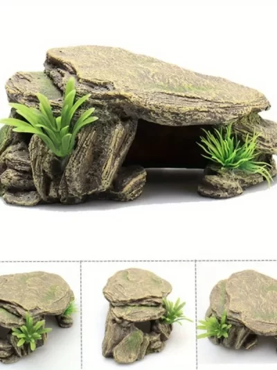 1PC Aquarium Turtle Tank Decoration Terrace Artificial Shelter Decor Ornament Reptile Resting for Fish Terrapins Frogs Turtles