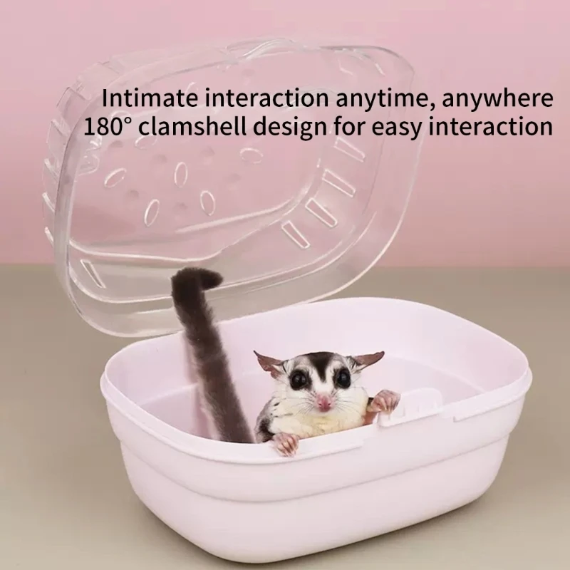 Rabbit Outgoing Cage Small Pet with Ventilable Cover Plastic Pet Carry Box Portable Travel-Case for Hamsters T21C - Image 11