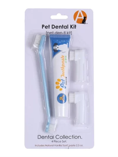 Pet Toothbrush Set Pet Supplies Dog Toothpaste Toothbrush Oral Care Set for Cats and Dogs Vanilla Beef Flavor Pet Cleaning Tooth