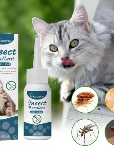 50ml Pet Anti Flea Tick Agent for Cats, Dogs, and Dogs. Extracorporeal Deworming Skin Cleaning Agent for Lice, Ticks, and Ticks