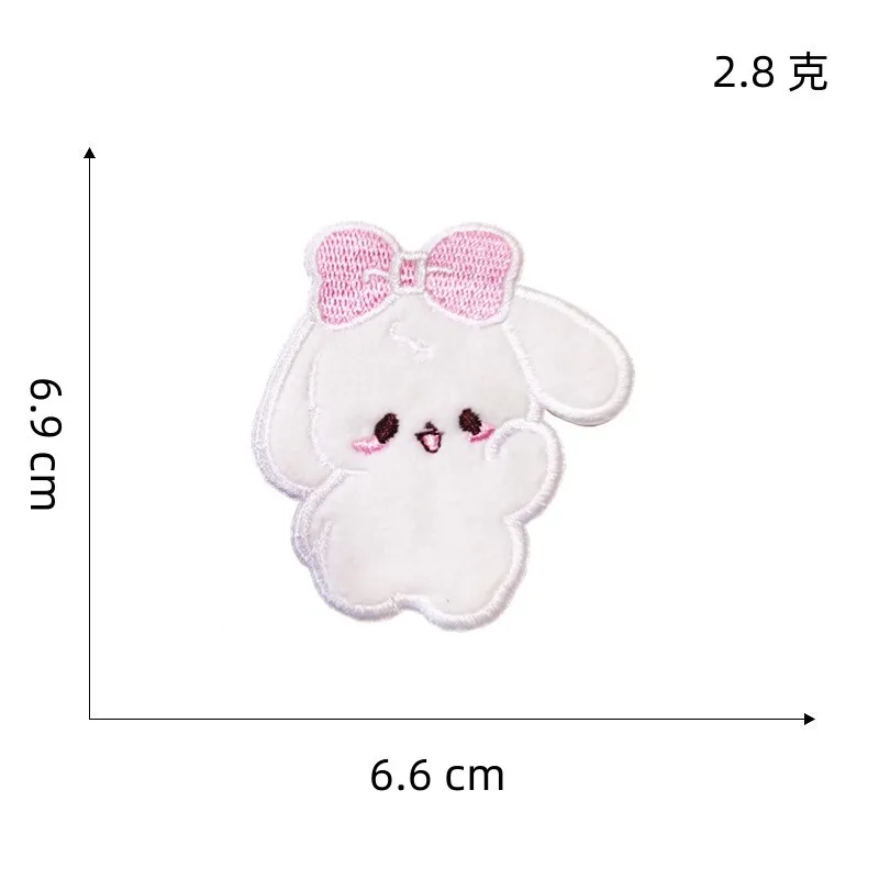 1/8 pCS Cute cartoon rabbit Embroidery Applique DIY Hat Coat Dress Pants Accessories Cloth Sticker - Image 12
