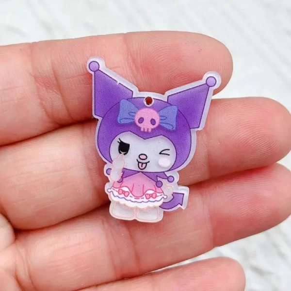 10 PCS New Kawaii Cartoon Animal Rabbits, puppies Series Acrylic Flat DIY Jewelry Children Gift Hairpin Accessories - Image 2
