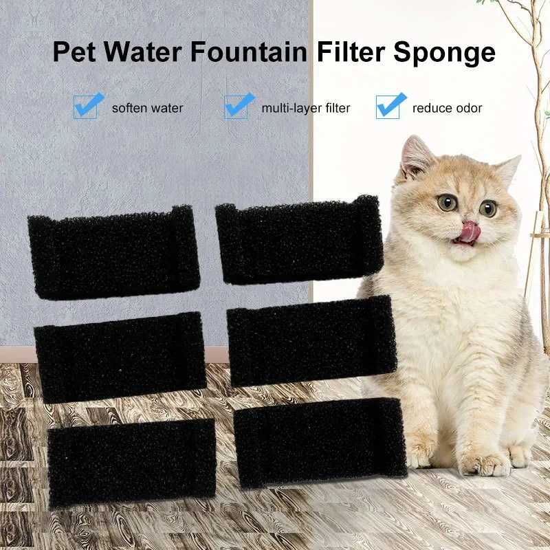10/4/1Pcs Pet Drinking Sponge Filter Water Dispenser For Cats And Dogs Healthy Sponge Filter Pet Drinking Fountain Accessories - Image 6