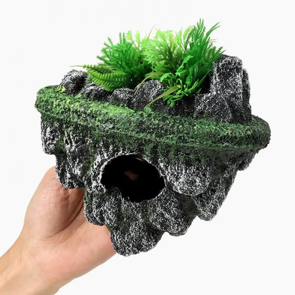 Fish Tank Artificial Stone Decoration Miniature Aquarium Float Moss Rock Landscaping Betta Cave Hideout Shelter Fish Tank Decor - Image 9