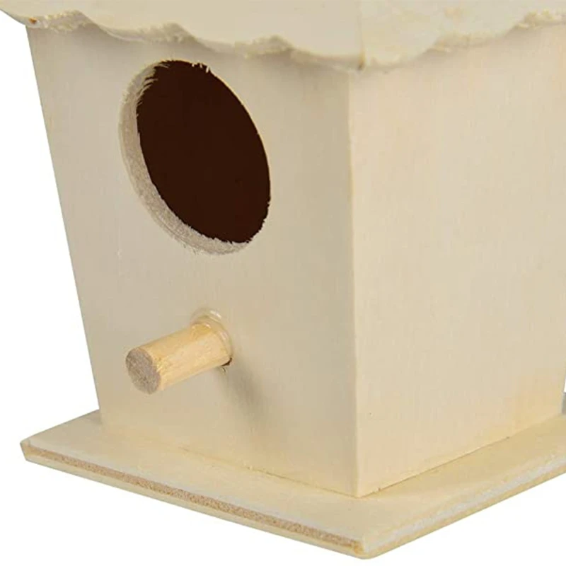 367A Wooden Bird Houses Bluebirds Home Small Bird House for Outside Garden Unfinished Bird Houses to Paint for Bird Watching - Image 4