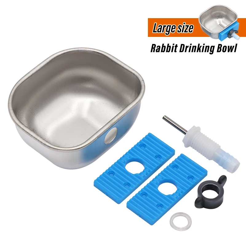 Stainless Steel Rabbit Water Bowl Farm Rabbit Automatic Drinker Rabbit cage fix cup Raising Fox Mink Drinking Bowl 1 Pcs - Image 7