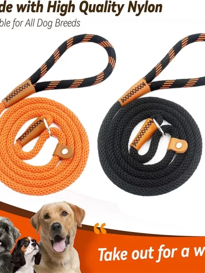 Dog Leashes Outdoor Travel Dogs Training Chain Heavy Duty Soft Handle Lead for Greater Control Safety Training  Pet Leash