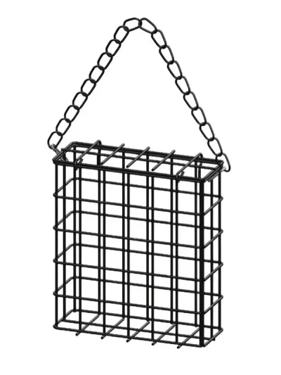 Black Square Bread Block Bird Feeder Outdoor Bird Food Device Metal Wire Suet Cage Feeder Bird Cage Quick Delivery